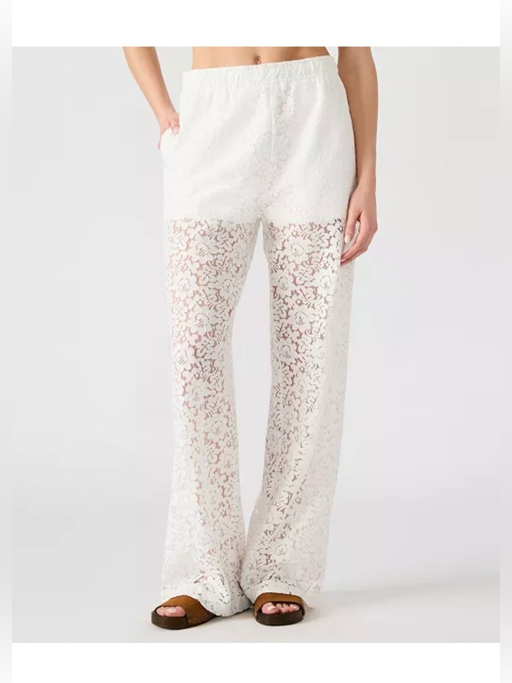 🌤️Steve Madden White Lace Pants